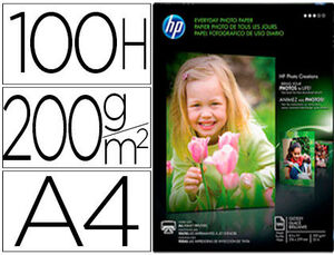 PAPEL PHOTO HP A4 INKJET 200G 100H Q2510A MAK029342