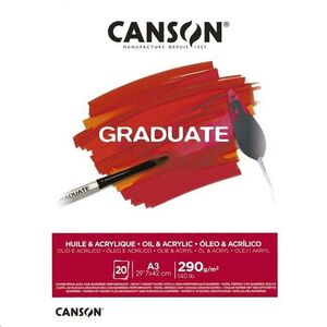 CANSON BLOC CANGRAD GRADUATE OLEO Y ACRIL.20H A3 290G 625508 400110381