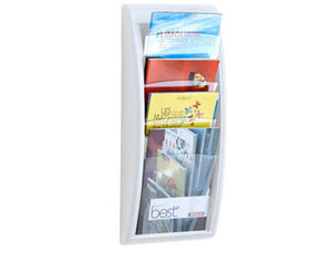 EXPOSITOR MURAL FAST-PAPERFLOW DIN A4 BLANCO 4 CASILLAS 650X290X95 MM