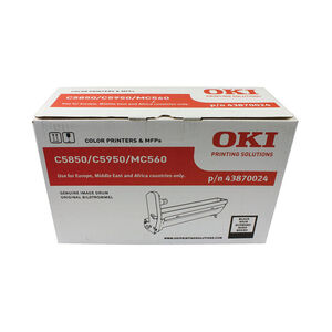 OKI C5850/C5950/MC560 NEGRO TAMBOR DE IMAGEN ORIGINAL - 43870024 (DRUM)