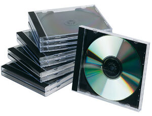 FELLOWES PACK DE 10 CAJAS CD TRANSPARENTES/NEGRO REF. CCS55311