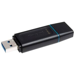 KINGSTON DATATRAVELER EXODIA MEMORIA USB 64GB - USB 3.2 GEN 1 - CON TAPA - ENGANCHE PARA LLAVERO - COLOR NEGRO (PENDRIVE)