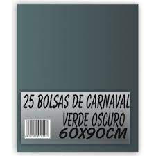 BOLSA DISFRACES CARNAVAL PP 65X90 G/250 VERDE OSCURO CARNAVAL BASURA ESPECIAL DISFRACES